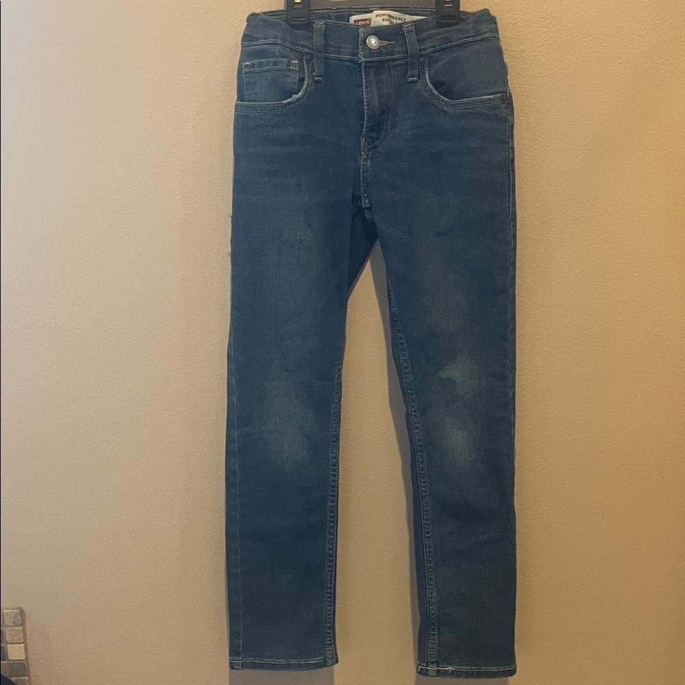 Boys Levi's 511 Straight Blue Jeans Size 10 Slim